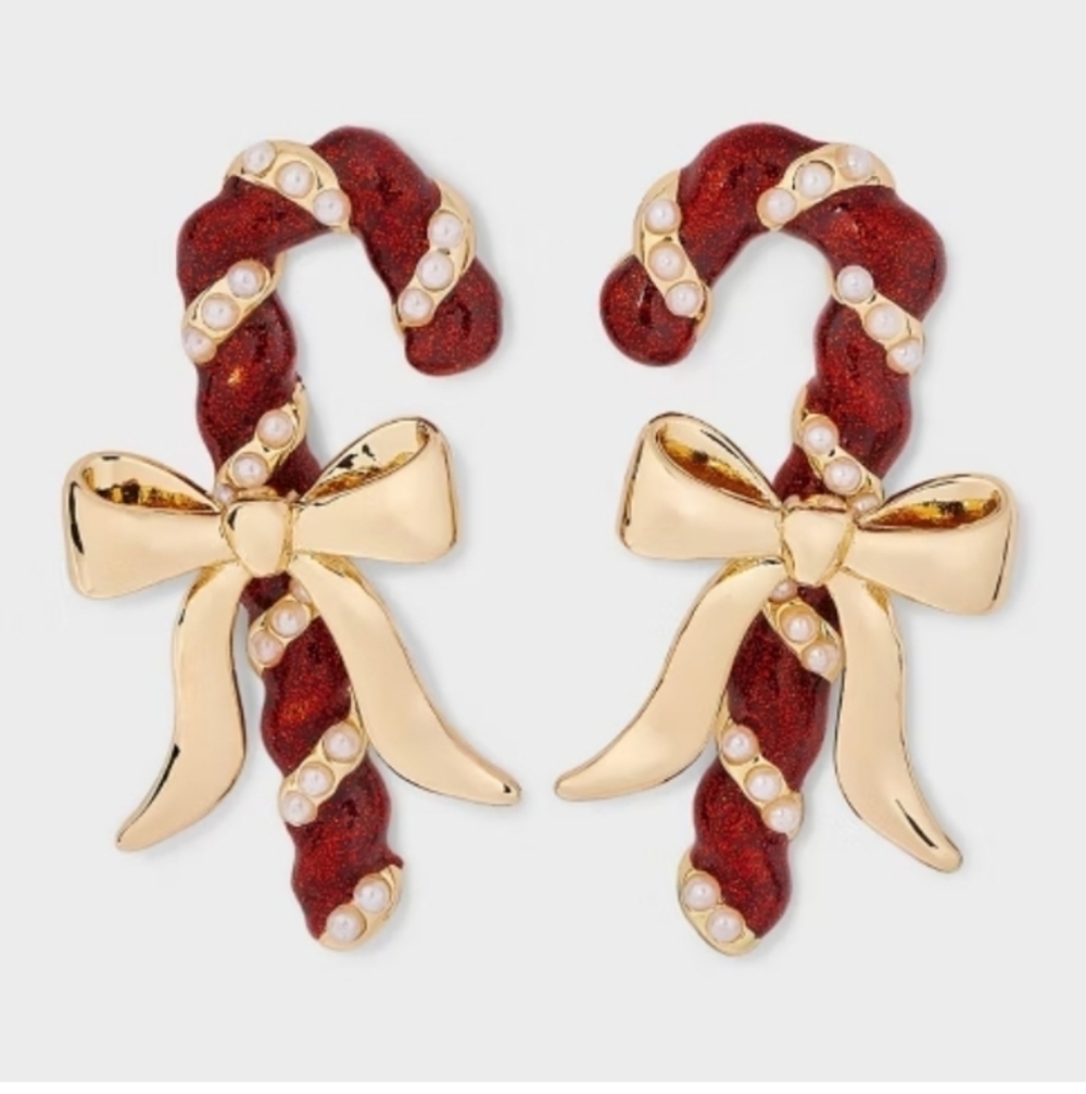 Sugarfix by baublebar mint condition candy cane christmas earrings discontinued